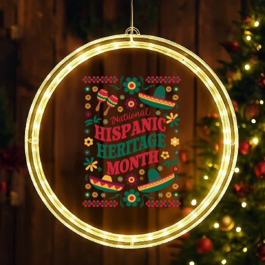 Celebrate National Hispanic Heritage Month LED Christmas Window Lights