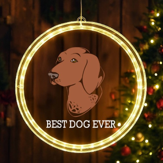 Best Dog Ever GSP Lover German Shorthaired Pointer LED Christmas Window Lights