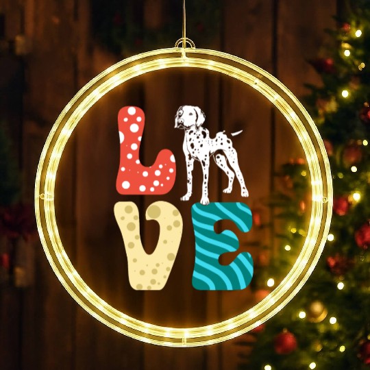 I Love My German Shorthaired Pointer LED Christmas Window Lights