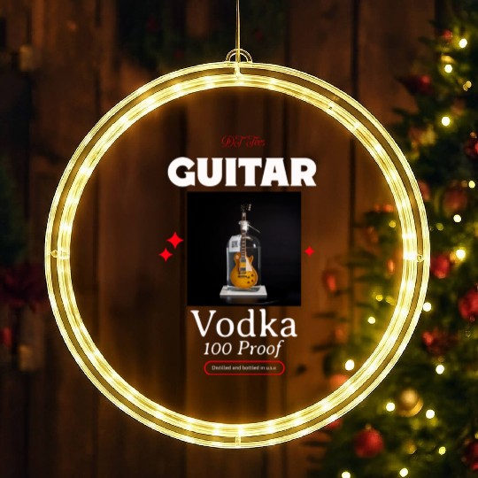 Guitar Vodka LED Christmas Window Lights