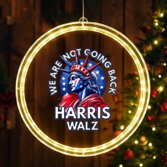 Kamala Harris Walz 2024 We Are Not Going Back LED Christmas Window Lights