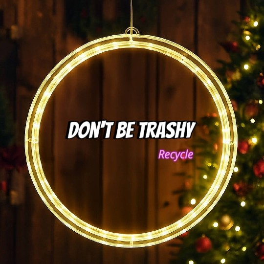Dont Be Trashy Recycle LED Christmas Window Lights