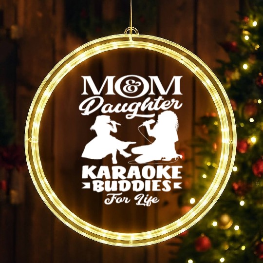 Mom And Daughter Karaoke Friends Forever LED Christmas Window Lights
