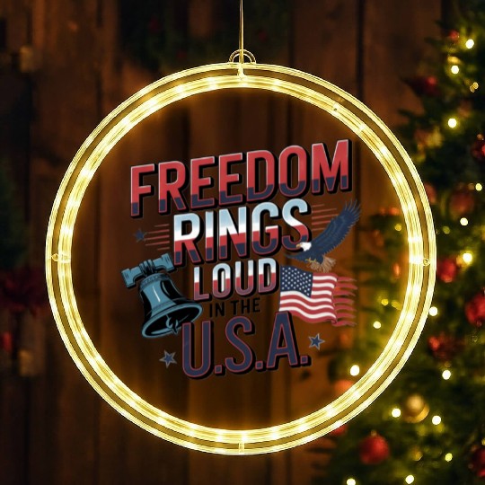 Freedom Rings Loud in the U.S.A. – Patriotic LED Christmas Window Lights