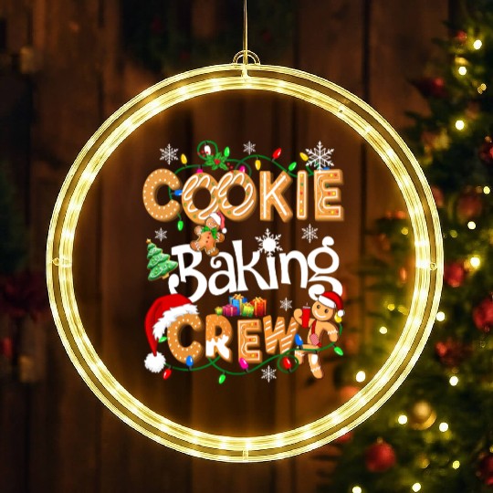 Cookie baking crew Cooking Lover Xmas Gingerbread LED Christmas Window Lights
