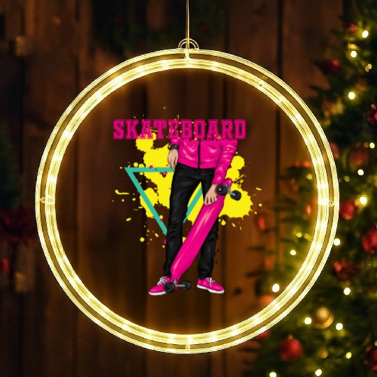 Skateboard - Ride the Streets LED Christmas Window Lights
