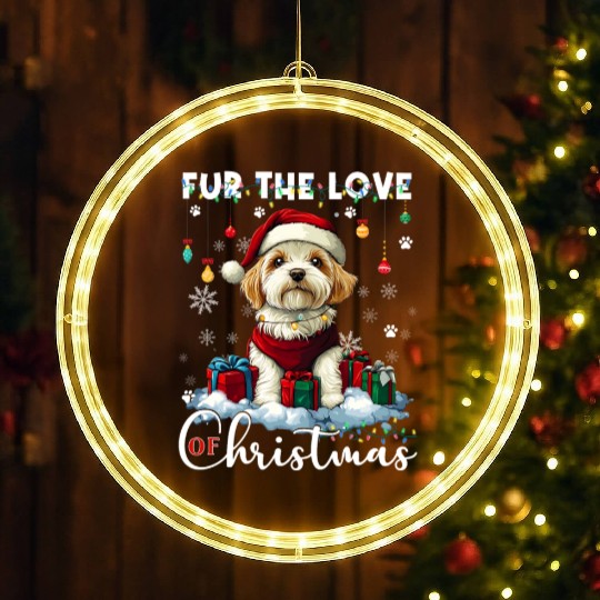Havanese Christmas Tree Lights Decorations Dog LED Christmas Window Lights