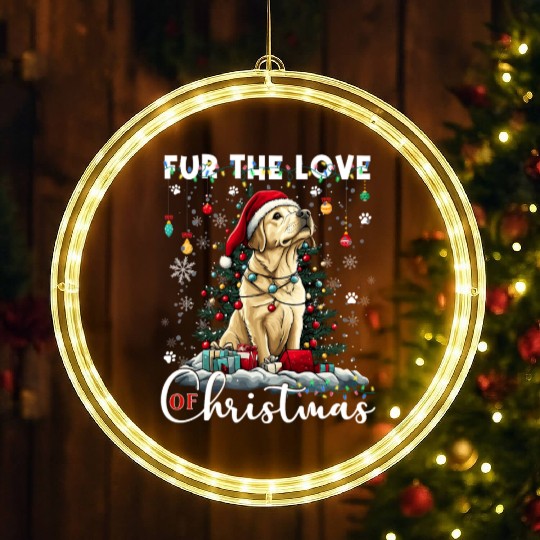 Labrador Retriever Christmas Tree Decorations Dog LED Christmas Window Lights