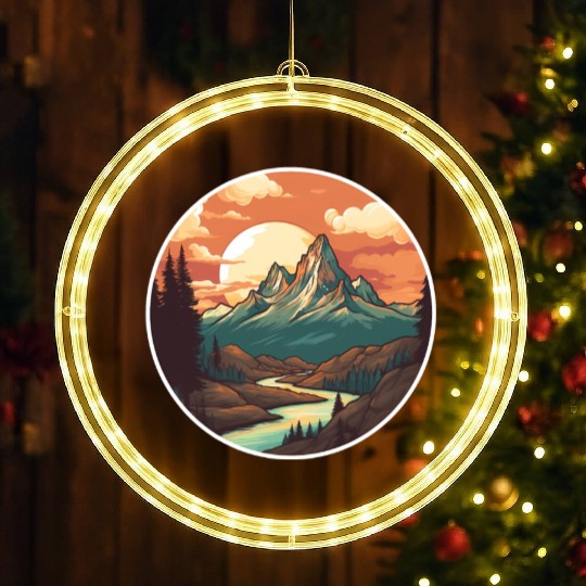 Nature Hiking Landscape LED Christmas Window Lights
