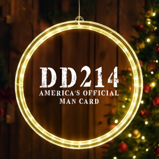 DD214 America s Official Man Card LED Christmas Window Lights