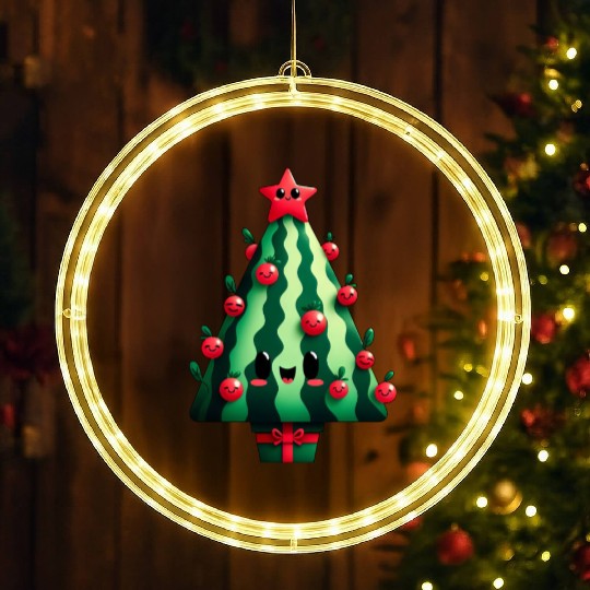 Christmas tree watermelon design LED Christmas Window Lights