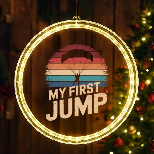 Skydiving Adventure: My First Jump LED Christmas Window Lights