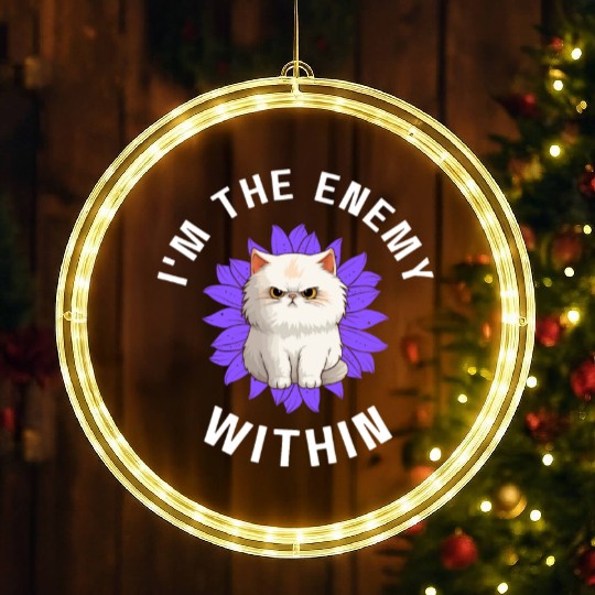 Fun fact i'm the enemy within kamala Harris 2024 LED Christmas Window Lights