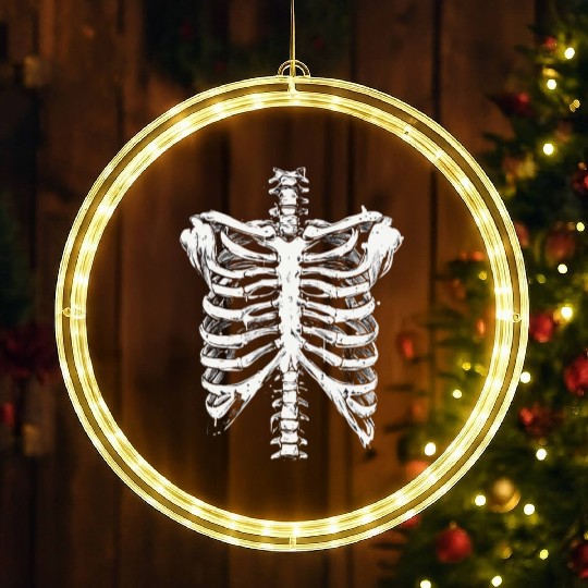 skeleton rib cage spooky halloween LED Christmas Window Lights