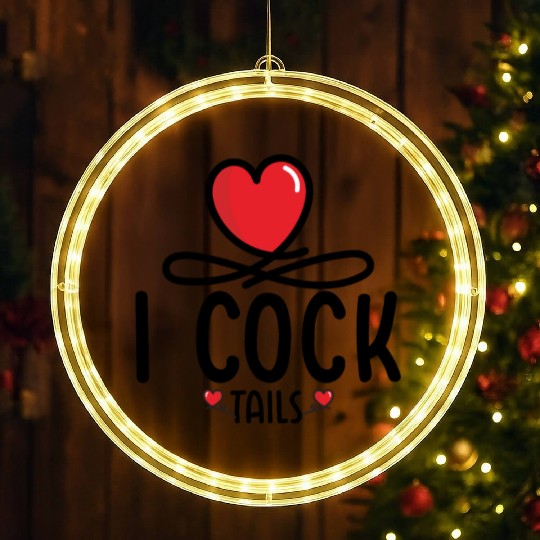 Funny I Love Cocktails 5 LED Christmas Window Lights