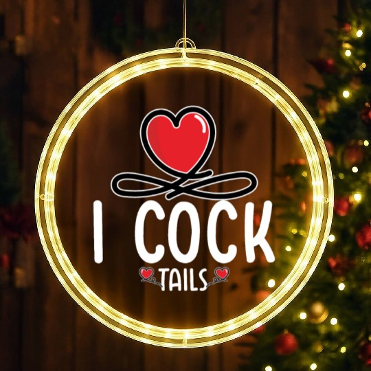 Funny I Love Cocktails 6 LED Christmas Window Lights