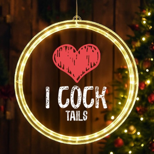 Funny I Love Cocktails 4 LED Christmas Window Lights