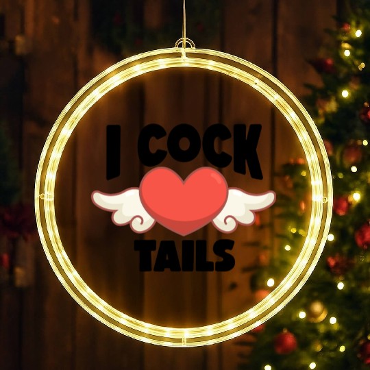 Funny I Love Cocktails 7 LED Christmas Window Lights