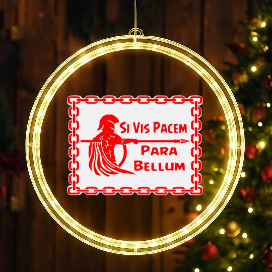 Spartan Si Vis Pacem Para Bellum LIKE US ON FB #U LED Christmas Window Lights