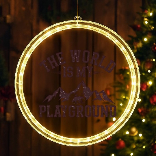 The World is My Playground LED Christmas Window Lights