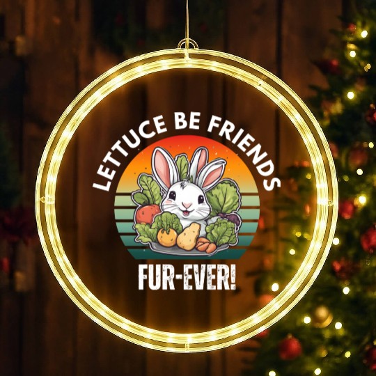 LETTUCE BE FRIENDS FUR-EVER LED Christmas Window Lights