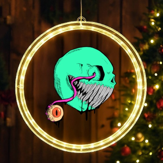 Cringe Zombie Pac Man LED Christmas Window Lights