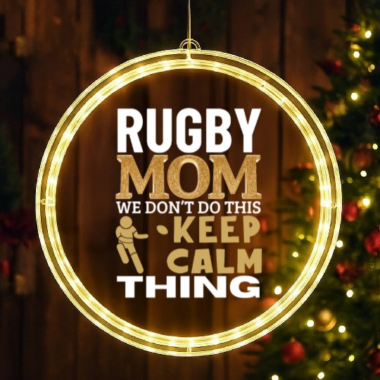 Rugby Mom Quote Funny Rugby LED Christmas Window Lights
