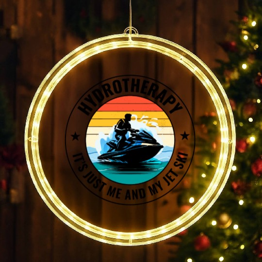 Jet Ski Hydrotherapy Ocean Adventure Watersports LED Christmas Window Lights