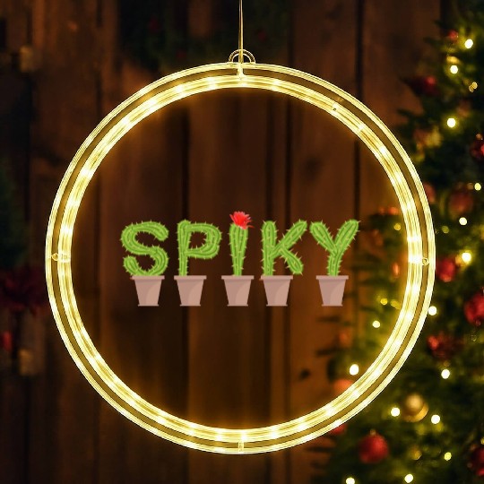 Spiky Cactus LED Christmas Window Lights