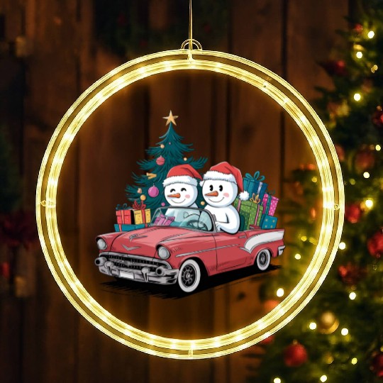 Merry Christmas , Christmas tree retro LED Christmas Window Lights