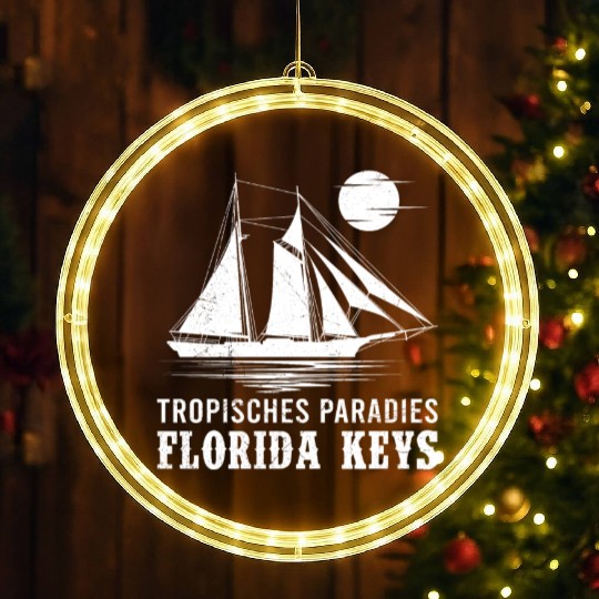 Florida TROPICAL PARADISE KEY-WEST COAST LED Christmas Window Lights