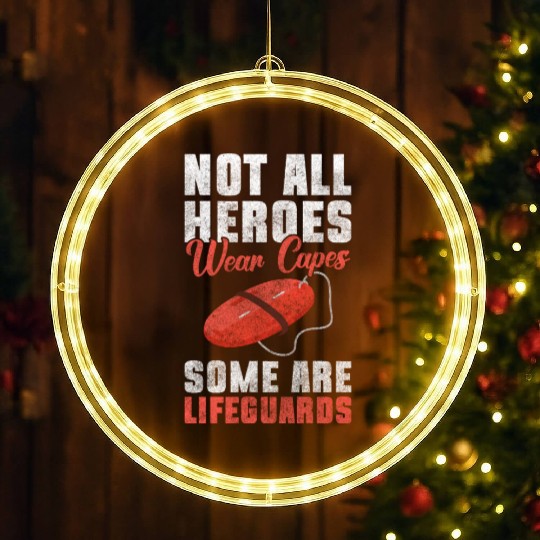 Lifeguard Sea Rescue Lifeguard LED Christmas Window Lights