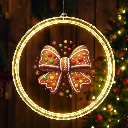 Gingerbread Coquette, Christmas Retro LED Christmas Window Lights