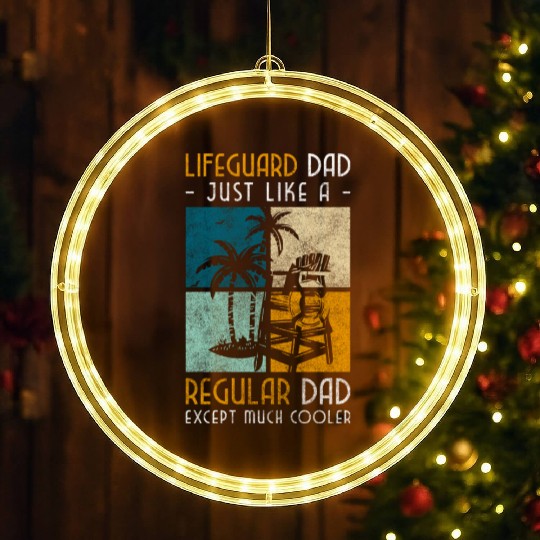 Lifeguard Edge Of The Pool Swimming LED Christmas Window Lights