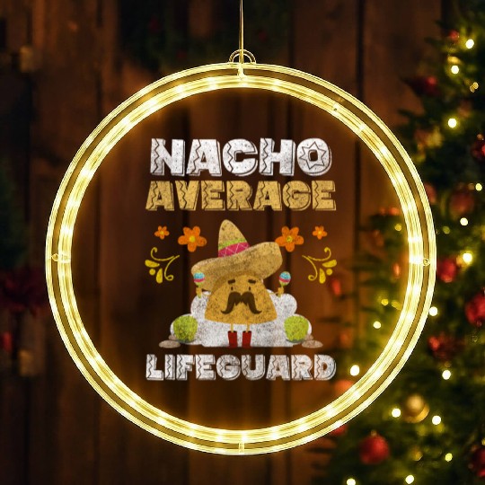 Lifeguards Job Volunteering Swimming Trunks LED Christmas Window Lights