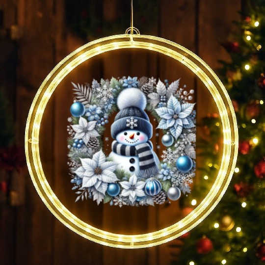 Cute Snowman, Christmas Snowman, Merry Christmas LED Christmas Window Lights