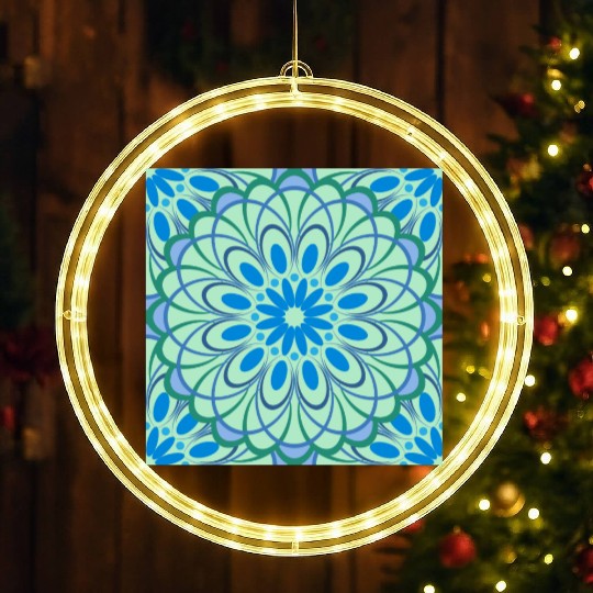 mandala Jade Stained Glass LED Christmas Window Lights
