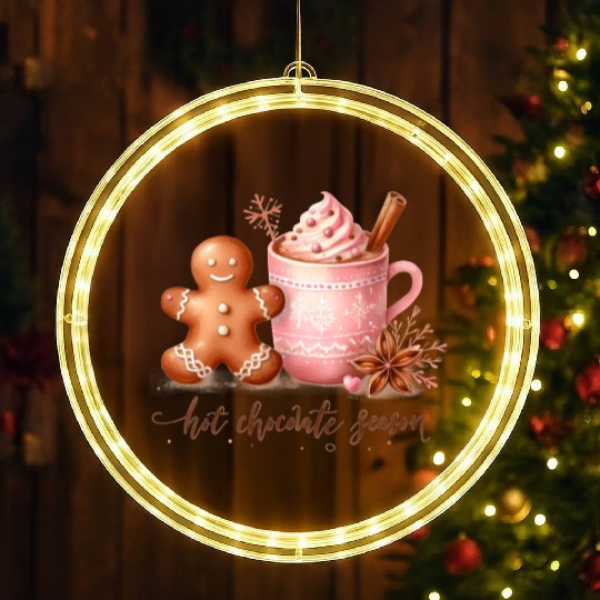 Hot Chocolate Season LED Christmas Window Lights