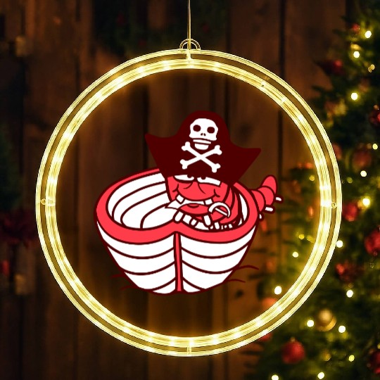 Funny Worm Caterpillar Pirate Sweet Paddle Rowing LED Christmas Window Lights