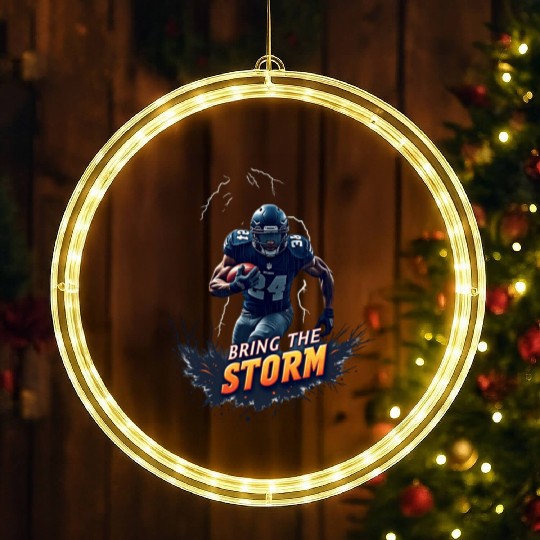 Bring the Storm: Electrifying Football Action LED Christmas Window Lights