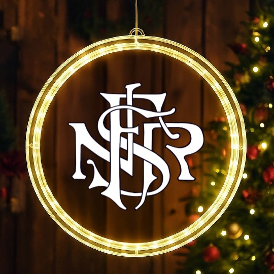 Our Lady of the Rosary of Fátima - NSRF monogram LED Christmas Window Lights