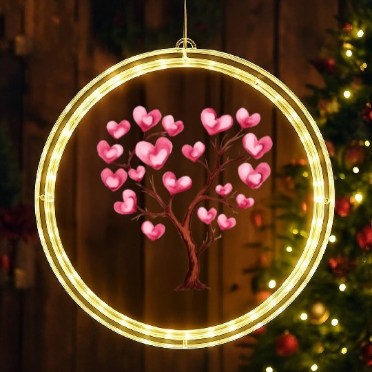 Heart Tree, Valentines Day LED Christmas Window Lights