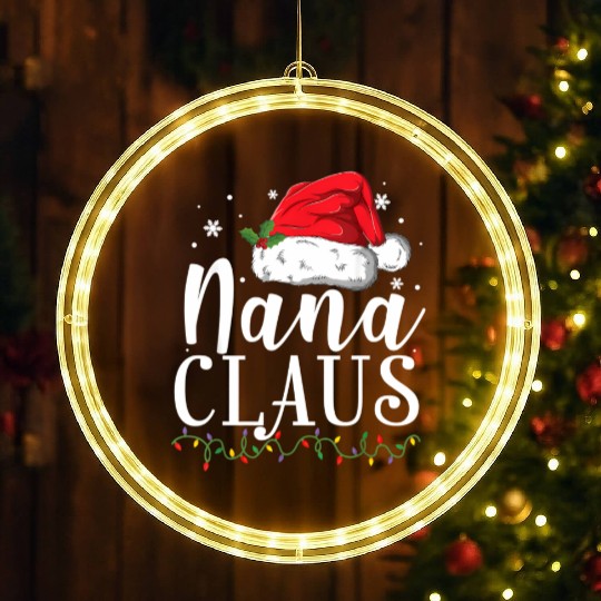 Funny Nana Claus Christmas Pajamas Santa Gift LED Christmas Window Lights