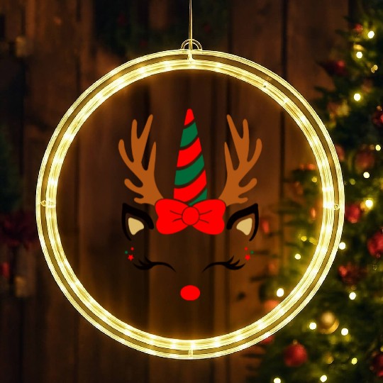Reindeer unicorn, Christmas LED Christmas Window Lights