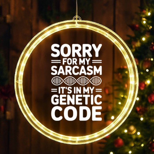 Sarcastic Genealogy DNA Test Genetics Biologist LED Christmas Window Lights