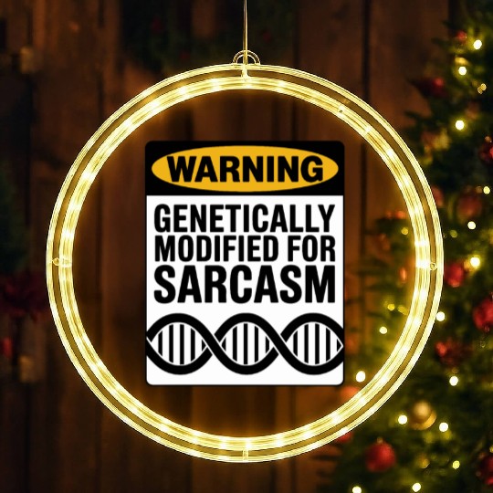 Sarcastic Genealogy DNA Test Genetics Biologist LED Christmas Window Lights