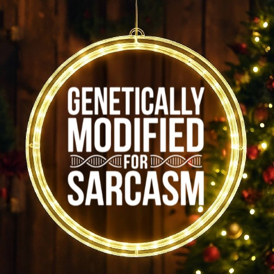 Sarcastic Genealogy DNA Test Genetics Biologist LED Christmas Window Lights