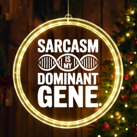 Sarcastic Genealogy DNA Test Genetics Biologist LED Christmas Window Lights