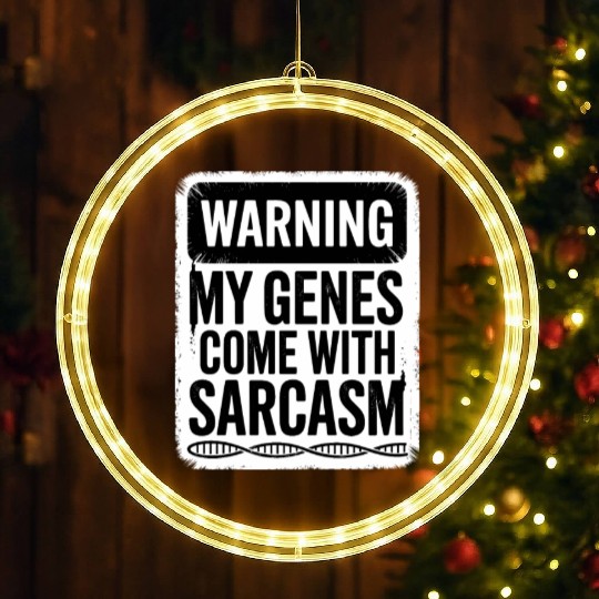 Sarcastic Genealogy DNA Test Genetics Biologist LED Christmas Window Lights