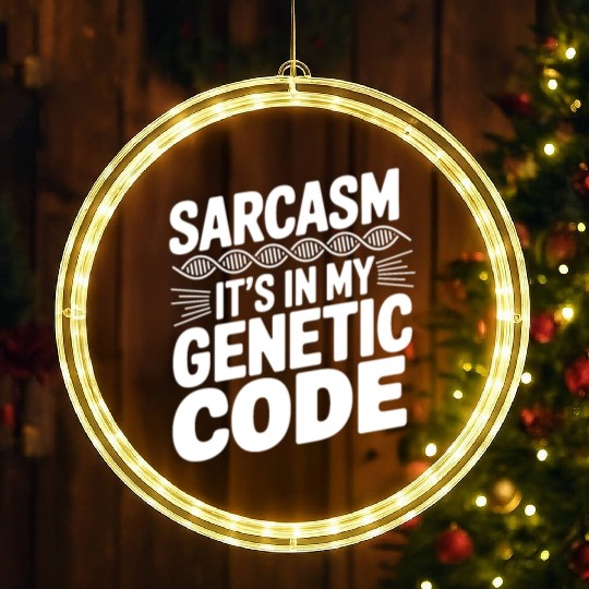 Sarcastic Genealogy DNA Test Genetics Biologist LED Christmas Window Lights